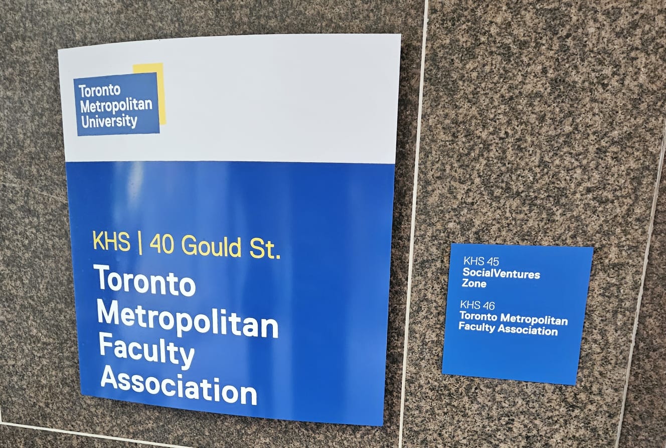 Sign on office door